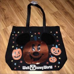 Disney Sparkle Halloween Mickey Mouse Tote Bag NWT! (B1)
