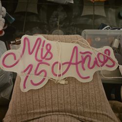 Mis 15 anos light up sign