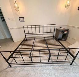 King size platform bed frame