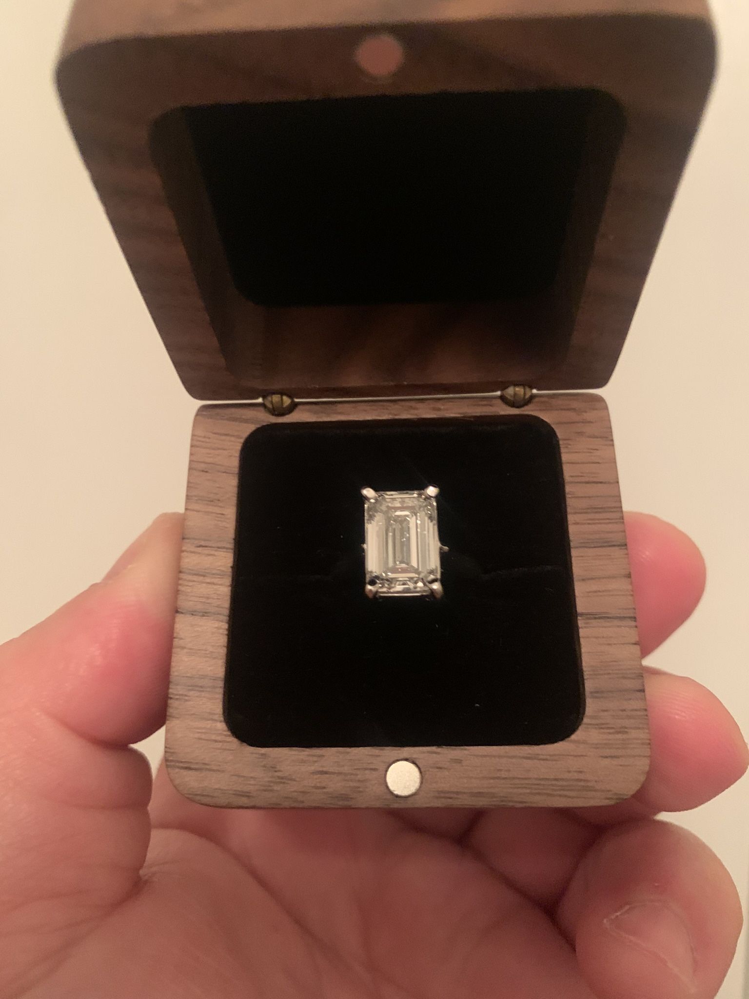 4.73ct Emerald Lab Diamond Engagement Wedding Ring