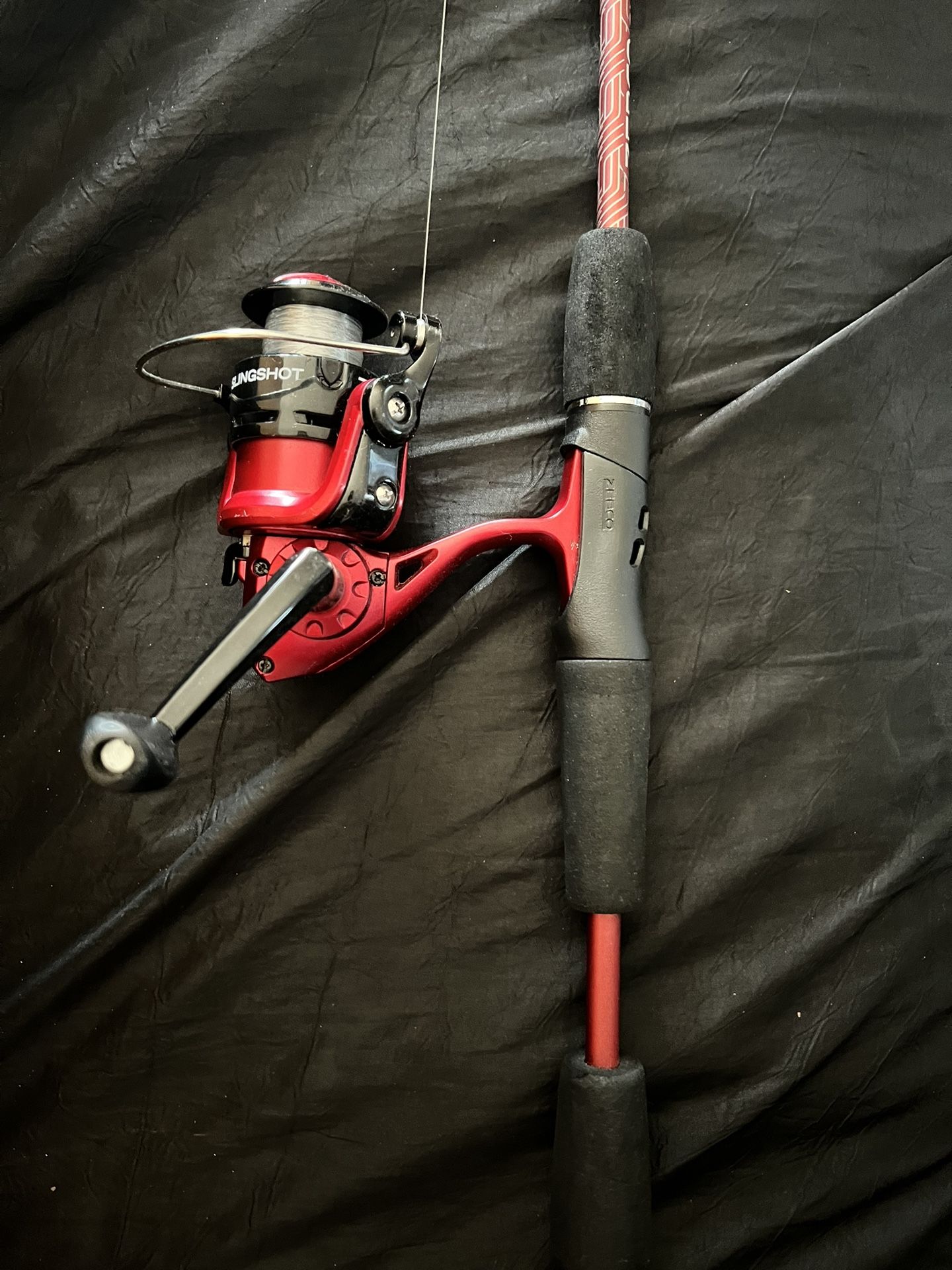 Red Zebco Slingshot Fishing Rod 