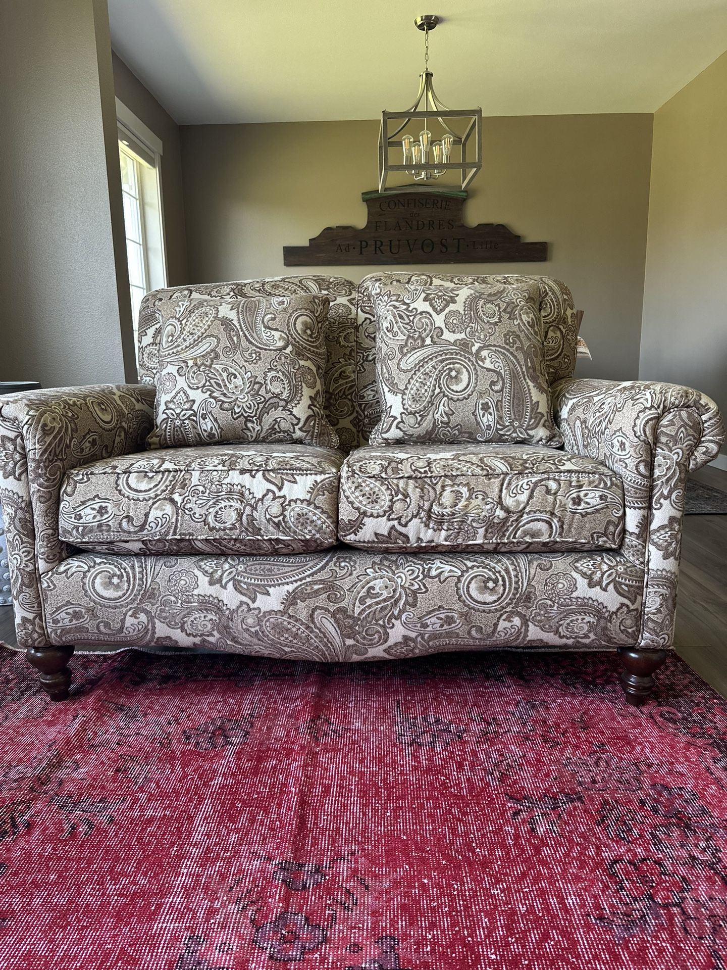 Set Of 2(two) Beautiful Paisley Sofas