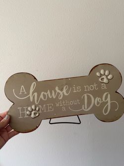 Dog Bone Shaped Decorative Sign
