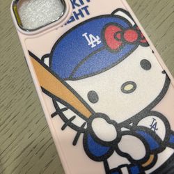 Dodgers X Hello Kitty iPhone 15 Case 