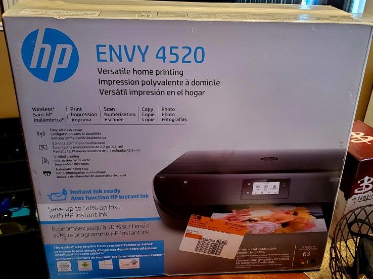 NIB  HP Envy 4520 All-in-One Color Inkjet Printer