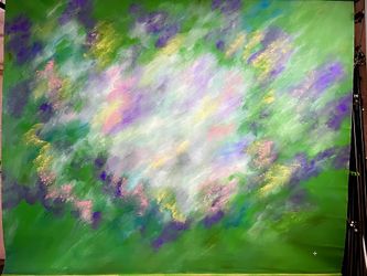 Canvas Photography Background, Hand Painted Oil Colors, 9’ W X 8’ H