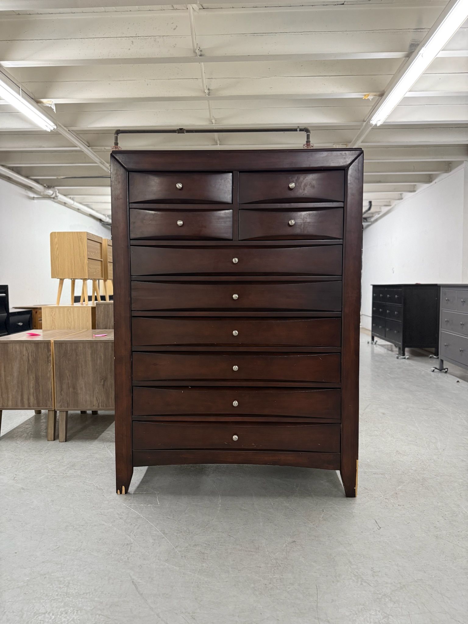 See page for Matching Nightstands - Beautiful Very Large Wood 10 Drawer Drawer Chest