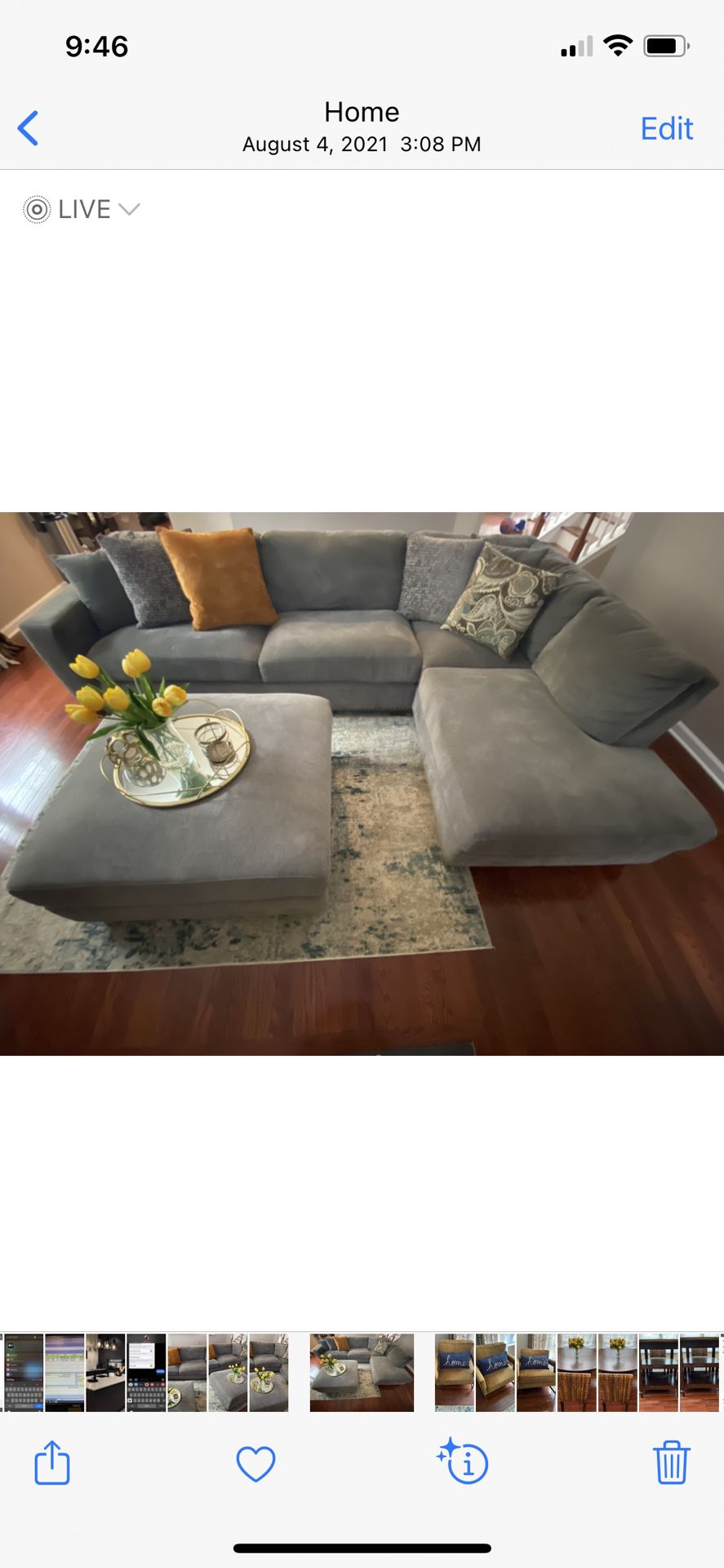 Grey Sectional Sofa For Sale