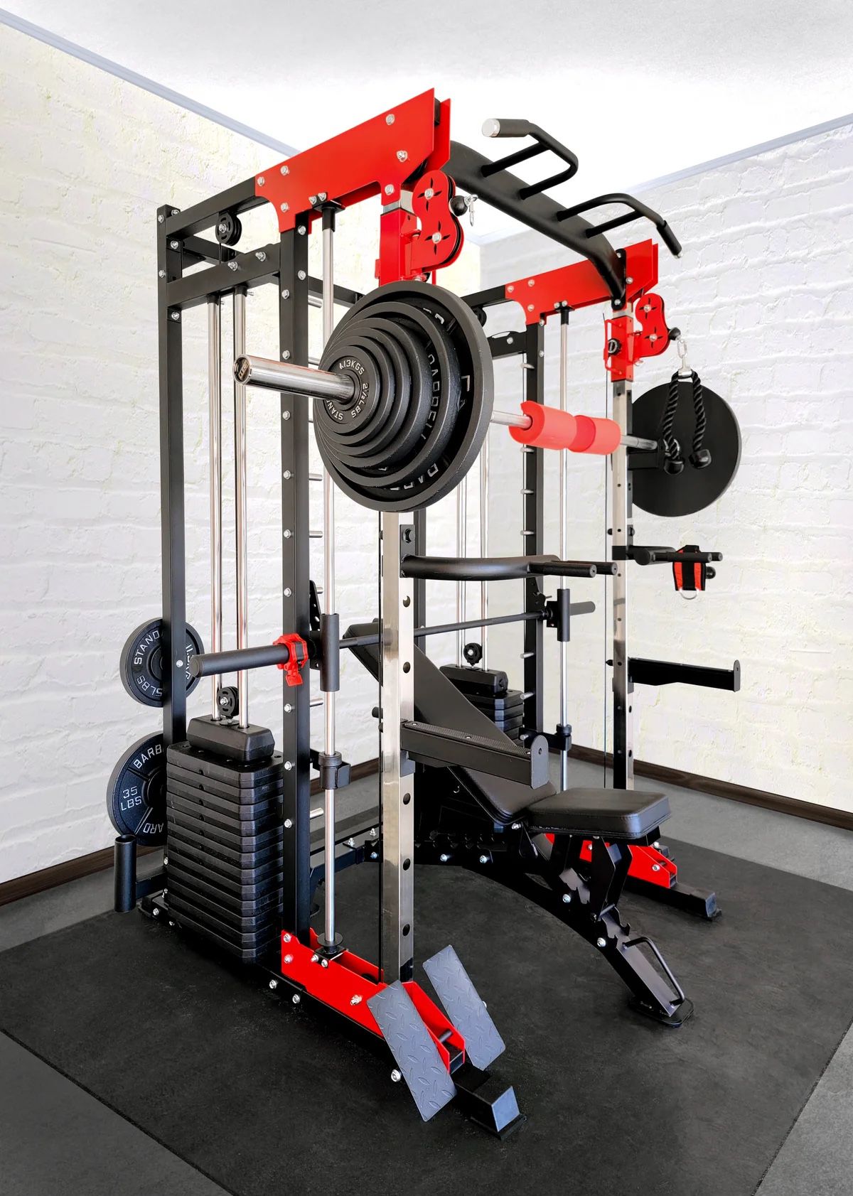 Brand New - Weights & Bench INCLUDED. FREE Delivery - LLERO A60 Home Gym. Smith Machine & Functional Trainer