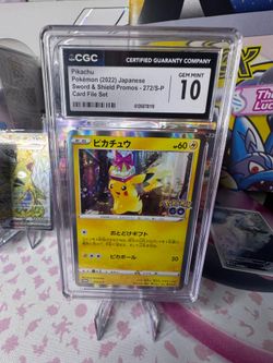 Pikachu Promo Sword and shield Japanese 272/S-P slab