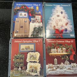 4 Vintage Douglas Designs Christmas Cross Stitch Patterns Vol 36 37 41 & 42