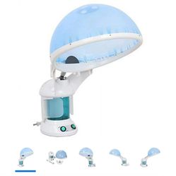Portable 2 In 1 Hair and Facial Steamer with Bonnet Hood 