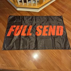 Authentic Full Send Black and Red Flag