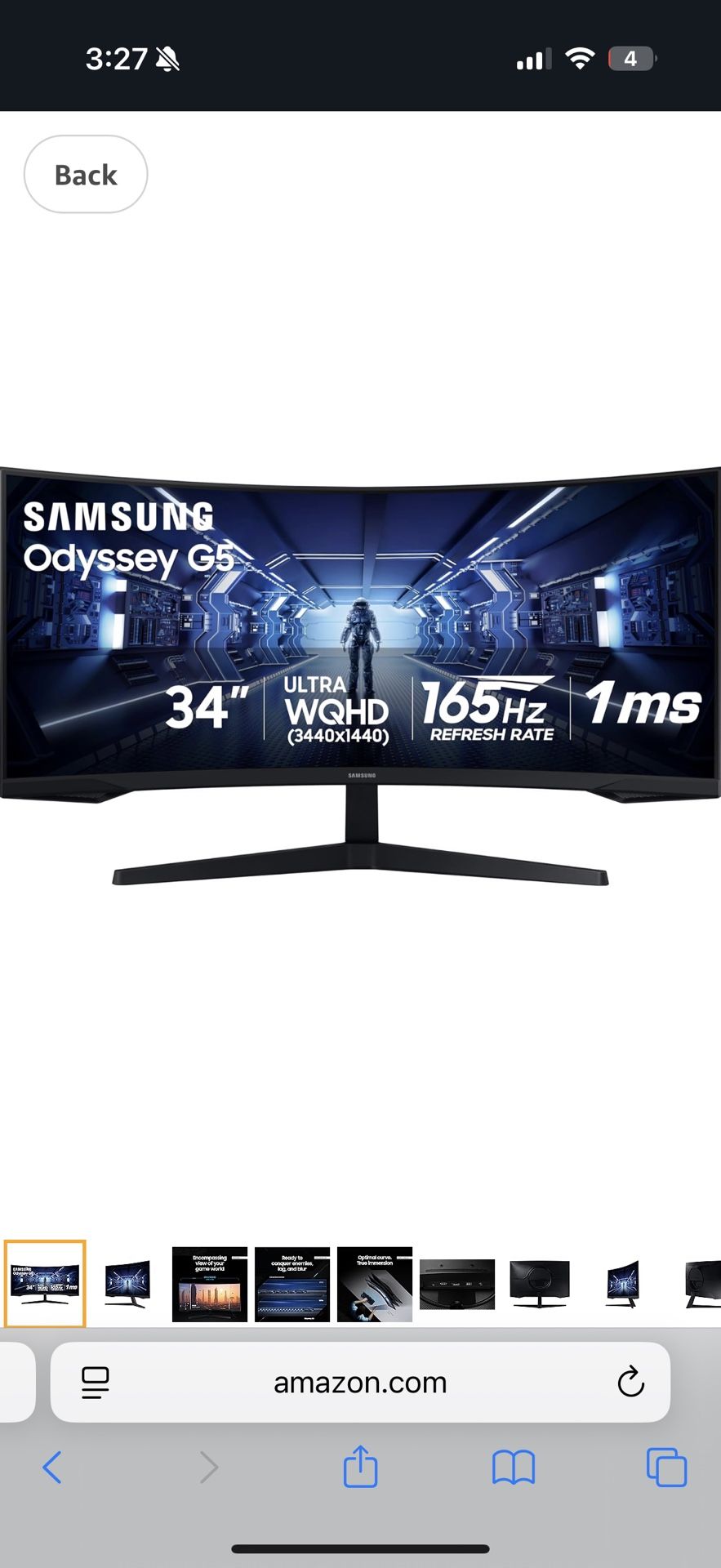 Samsung 34โ Odyssey G5 Ultra-Wide Gaming Monitor โ Like New!