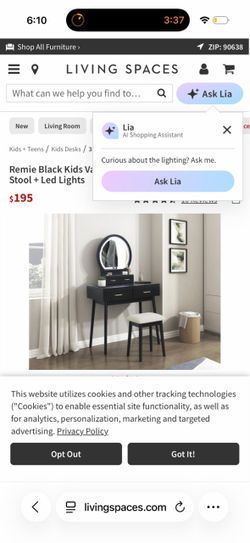 Black vanity