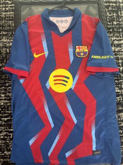 Barcelona Jersey (Home Blue And Red) Short Sleeve