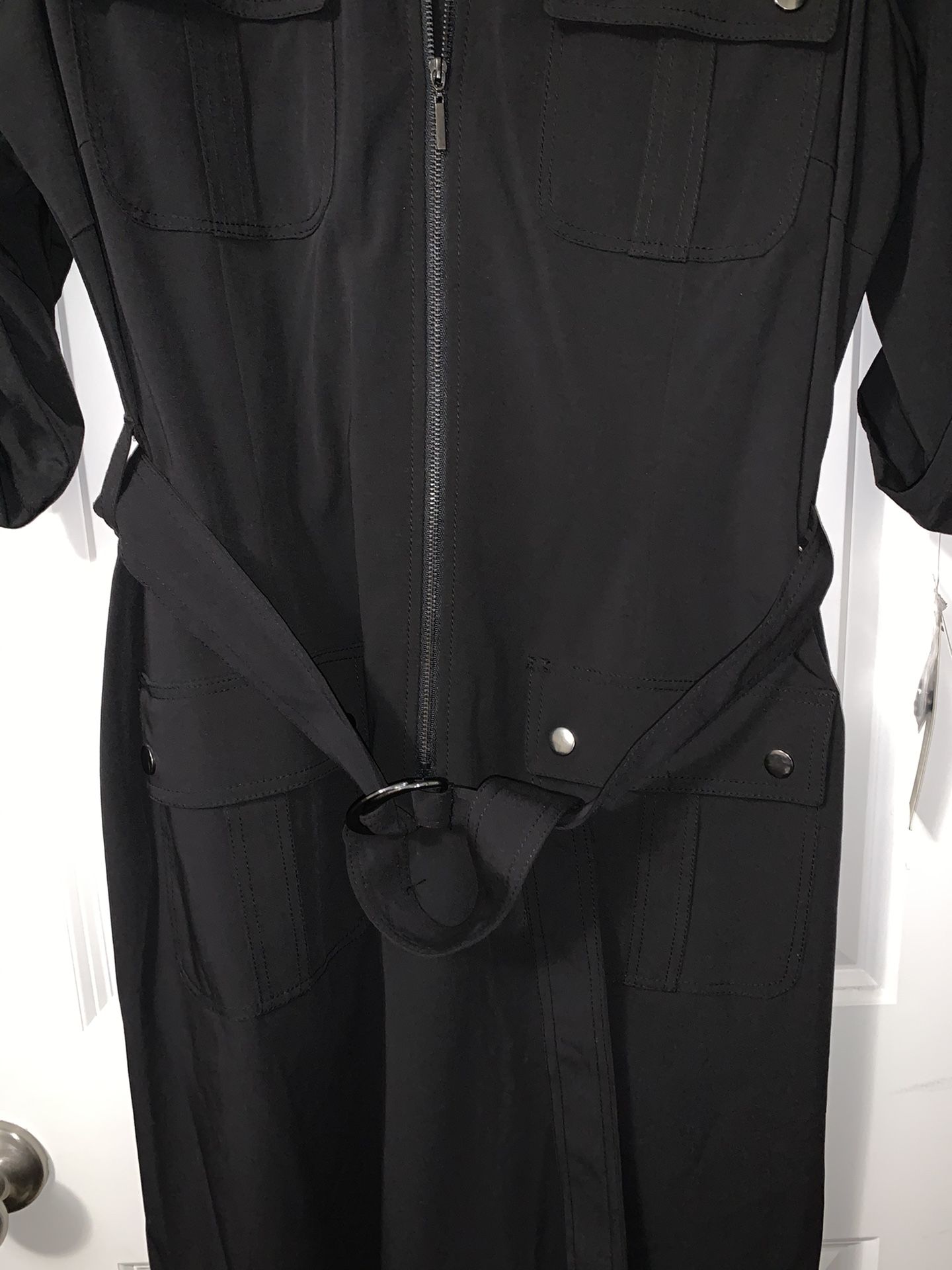 ROSS Black tie-waist Dress