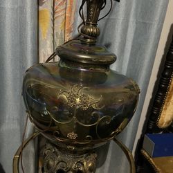 Carnival Glass Lamp 