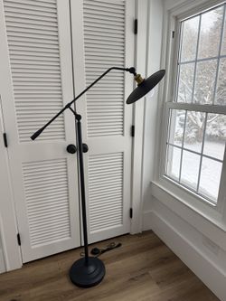Swing Arm Floor Lamp with Smart Remote Dimming $110.00 (MSRP $139.99) OBO