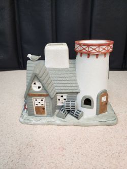 Stoney Harbor Ceramic Lighthouse Tea Light Holder