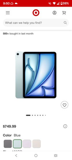 Apple iPad Air Blue Tablet M4 11 inch