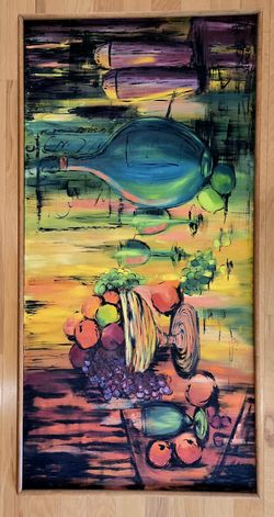 Large Mid Century Modern Original Oil Painting