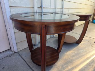 Modern Glass Top End Tables – Set of 2