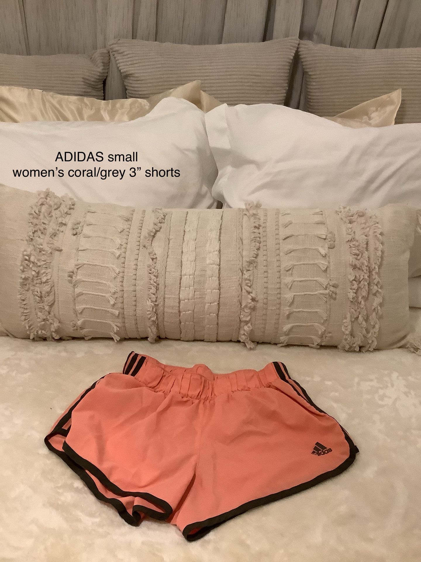 ADIDAS women’s Small Coral/gray Shorts