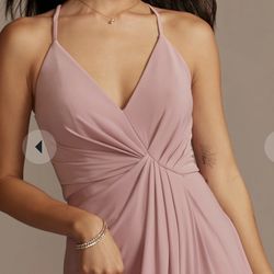 David’s Bridal a-line dress with knot detail