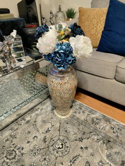 Mosaic Floor VASE 💙🤍💛