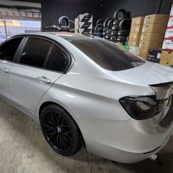 19 INCH NEW WHEELS STAGGERED MESH TYPE SATIN BLACK FOR BMW F30 328I 335I 340I Brand New !! TIRES 5X120