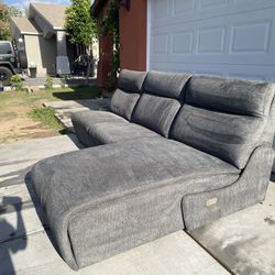 Grey Reclining Sofa Deal - PICK UP ONLY