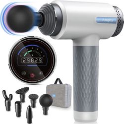 Massage Gun Deep Tissue with User Habit Record,All-Copper Brushless Motor,Handheld Muscle Percussion Massager Gun for Athletes All-Body Pain Relief,6