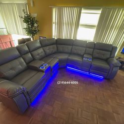 FULL POWER BRAND NEW RECLINING SECTIONAL SAME DAY DELIVERY 
