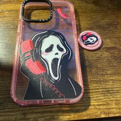 iPhone 14 Pro Max Clear Case Ghost Face Scream 