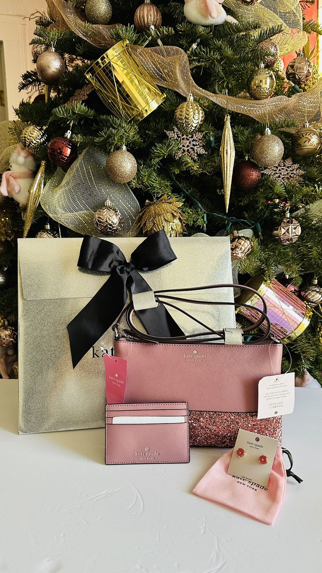 Kate Spade Crossbody bag, wallet and earrings