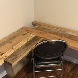 Corner Desk Solid Wood Rustic Hand Made