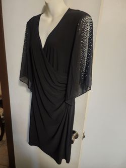 New black embellished dress