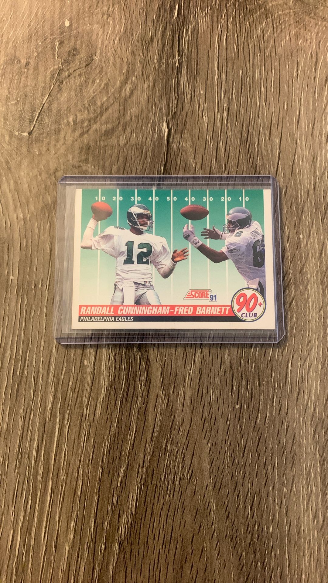 Original 1991 Randall Cunningham Score card
