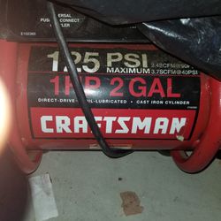 Craftsman 125 PSi 1hp 2gal 2tanks Compressor 