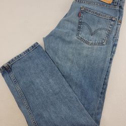 Levi's 505 Straight Leg Regular Fit Jeans Men's 30x30 Blue Denim Medium Wash