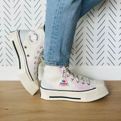 ⭐Women Shoes Converse Chuck 70 de luxe Squared Hi Top Sz 8.5 Pink Canvas A07599C