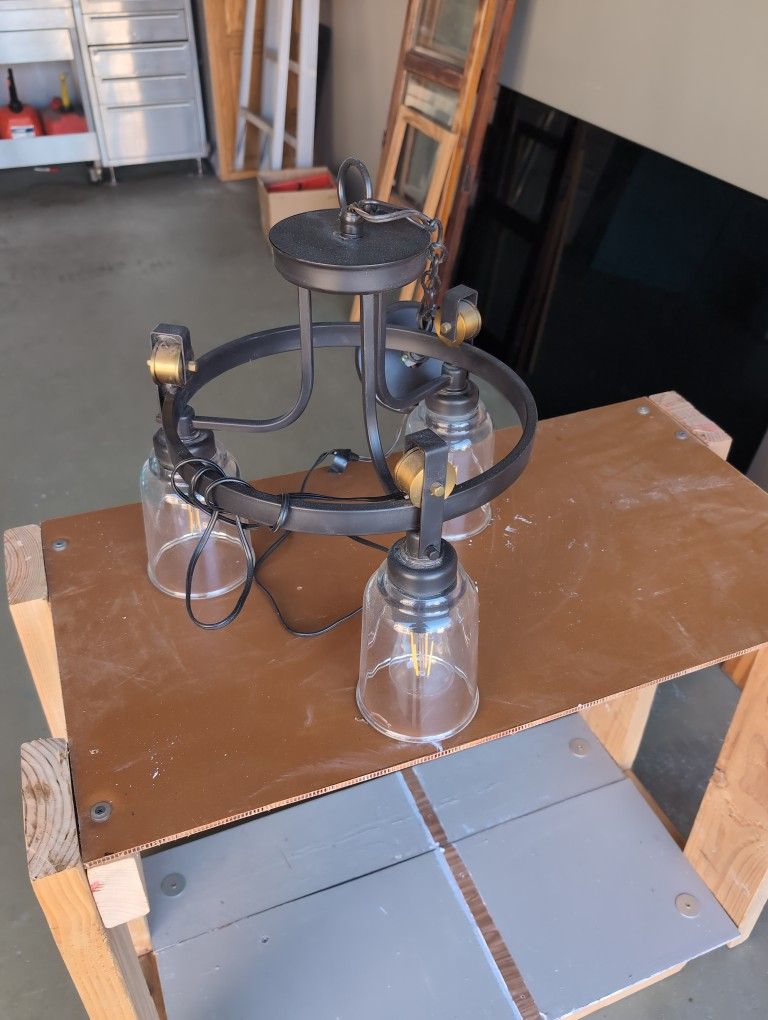 Metal Chandelier Light Ready To Hang