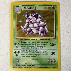 1999 Nidoking Base set halo card