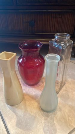 Various flower vases