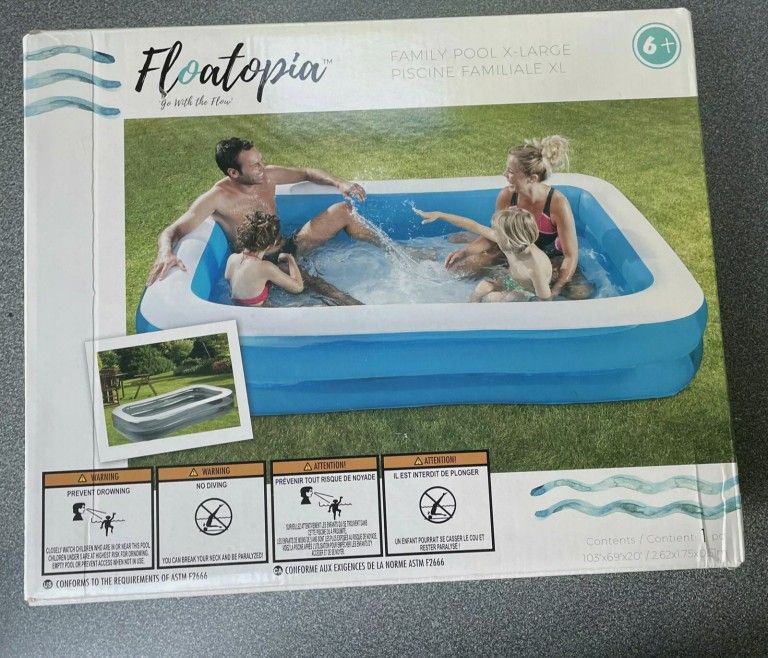 Floatopia Children Adult XL Inflatable Pools Family Swimming Pool Home Outdoor