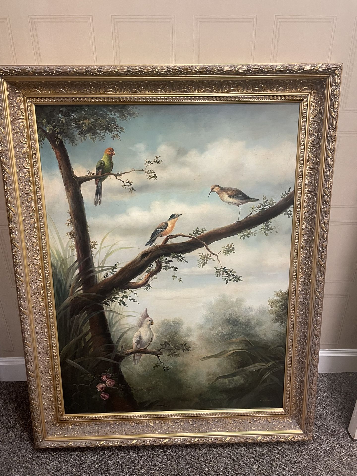 Beautiful parrot Oil Painting 