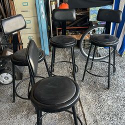 Black Metal Stools 
