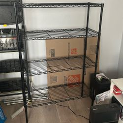 NSF HSS Black Metal Shelving Unit  4.5’Hx3’Wx14”D