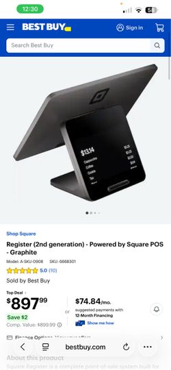 Square Register 2nd Generation POS – Graphite